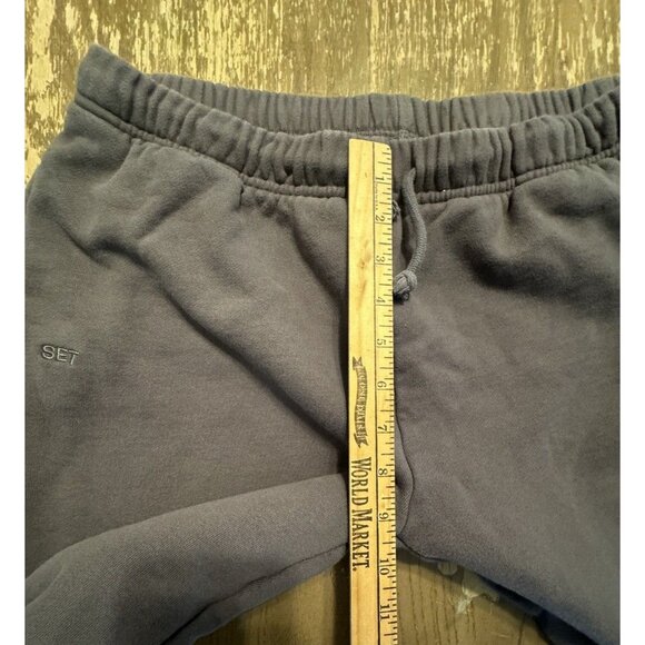 Set Active- Set Sweatpants Jogger Large Gray Heavyweight Women Sweats Drawstring - Picture 6 of 12